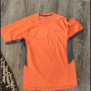 Orange The North Face workout shiry